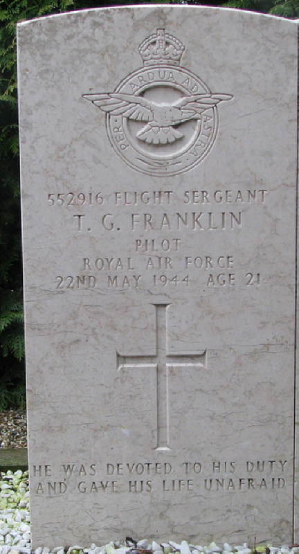 F/Sgt Trevor Gordon Franklin<br/><br /><br />died May 22nd, 1944